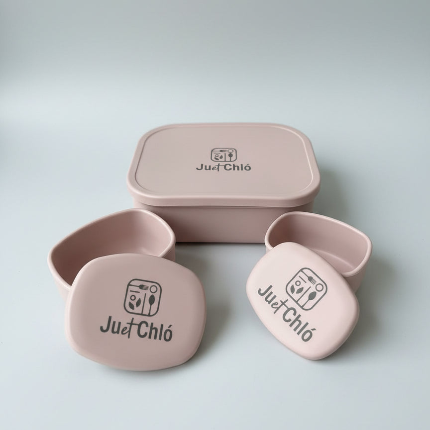 Silicone lunchbox – pink – Ju et Chló
